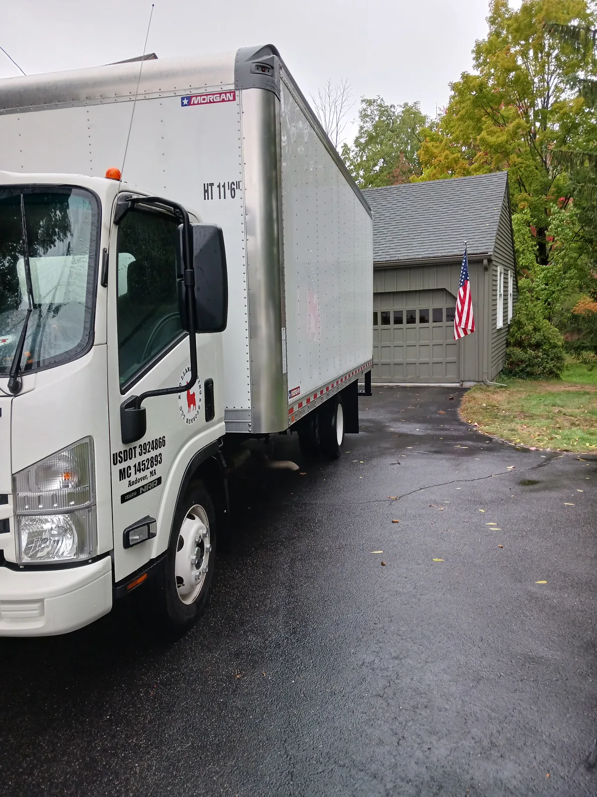 Red Llama Moving crew and equipment prepared for a North Andover move.